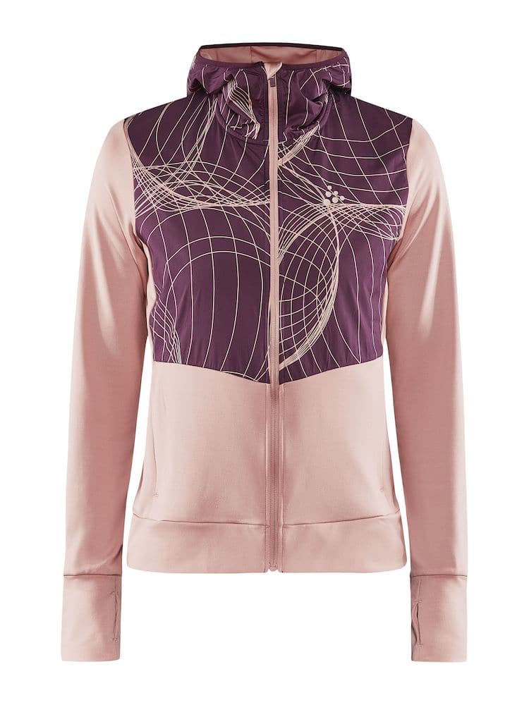 Craft   Adv Charge Jersey Hood Jacket W   Bleikur Burgundy S