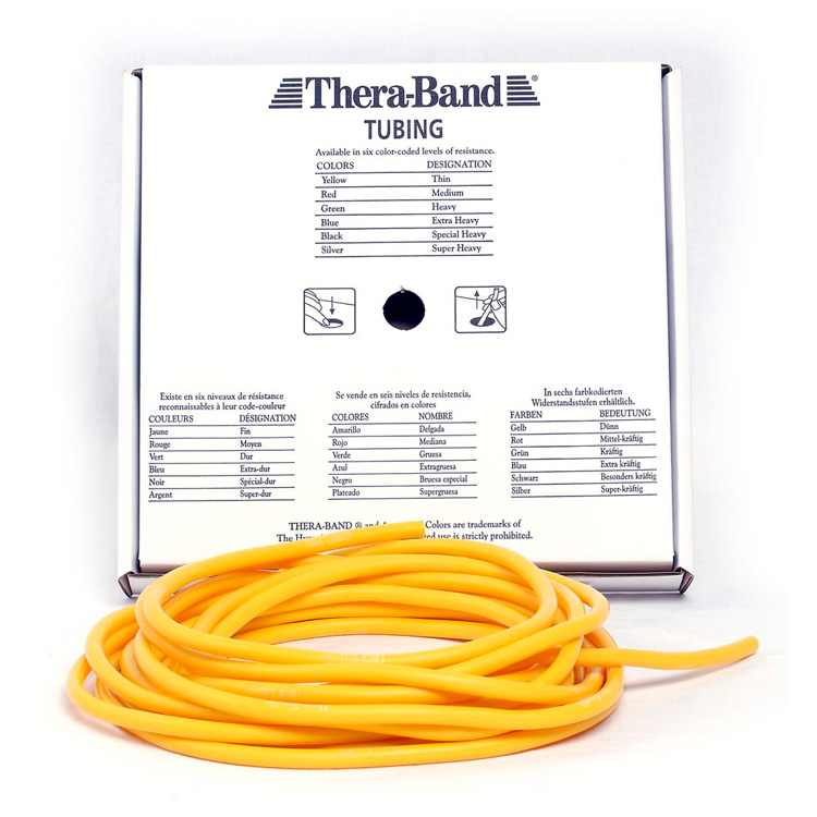 Thera Band Gul Træningselastik 7,5 m – Niveau 1 Tilbud!