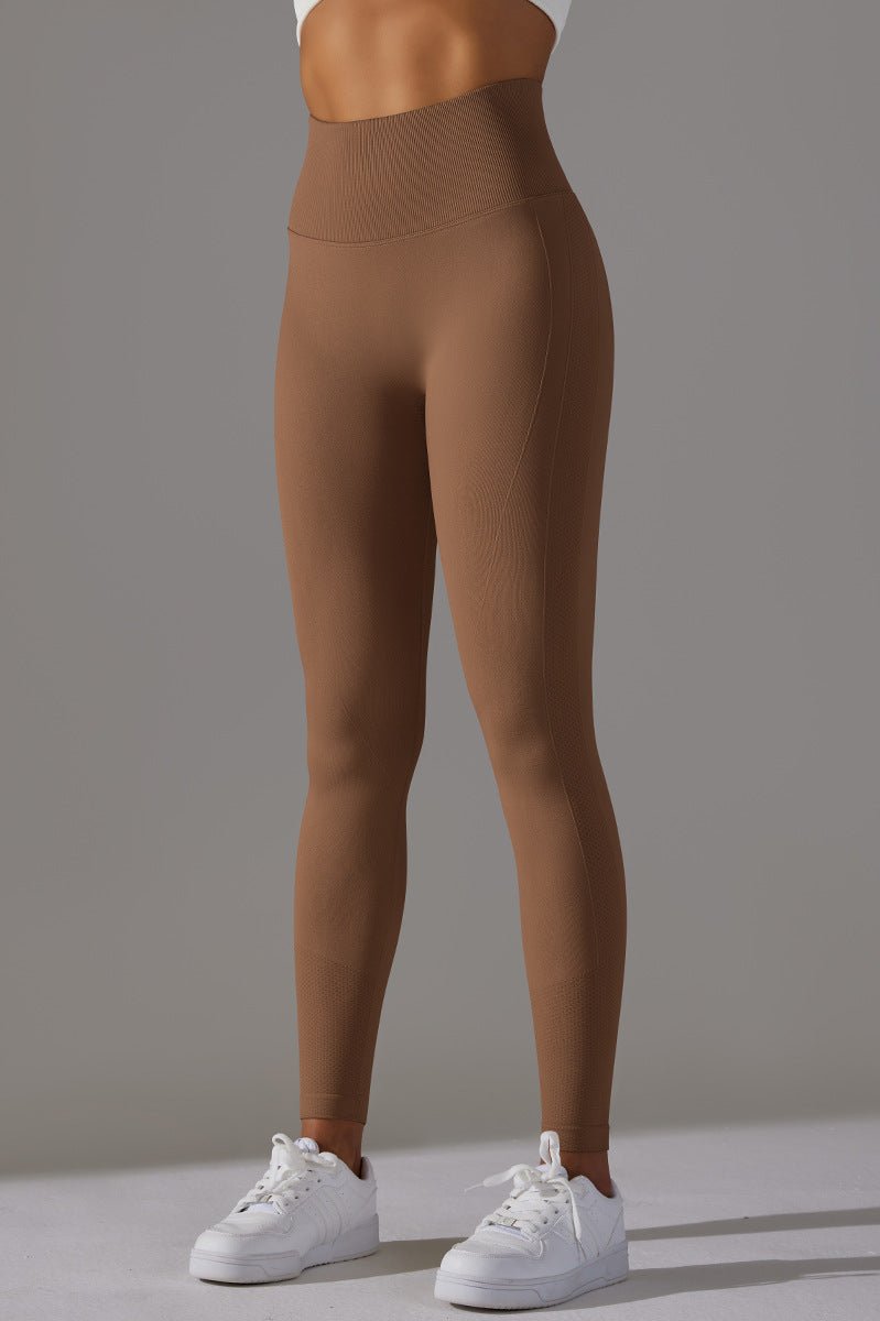 Performancepro Scrunch Tights     High Waist Brown   Small   Brown