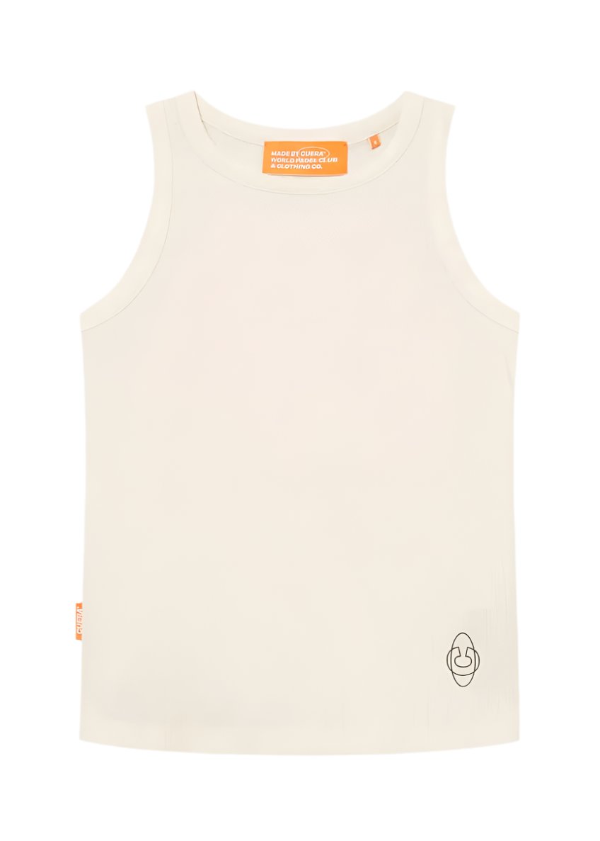 Cuera Active Rib Tank Top  Off White    Xs