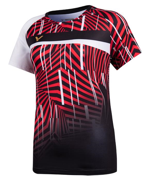 Victor T-shirt T 11003 Dame Sort/Rød