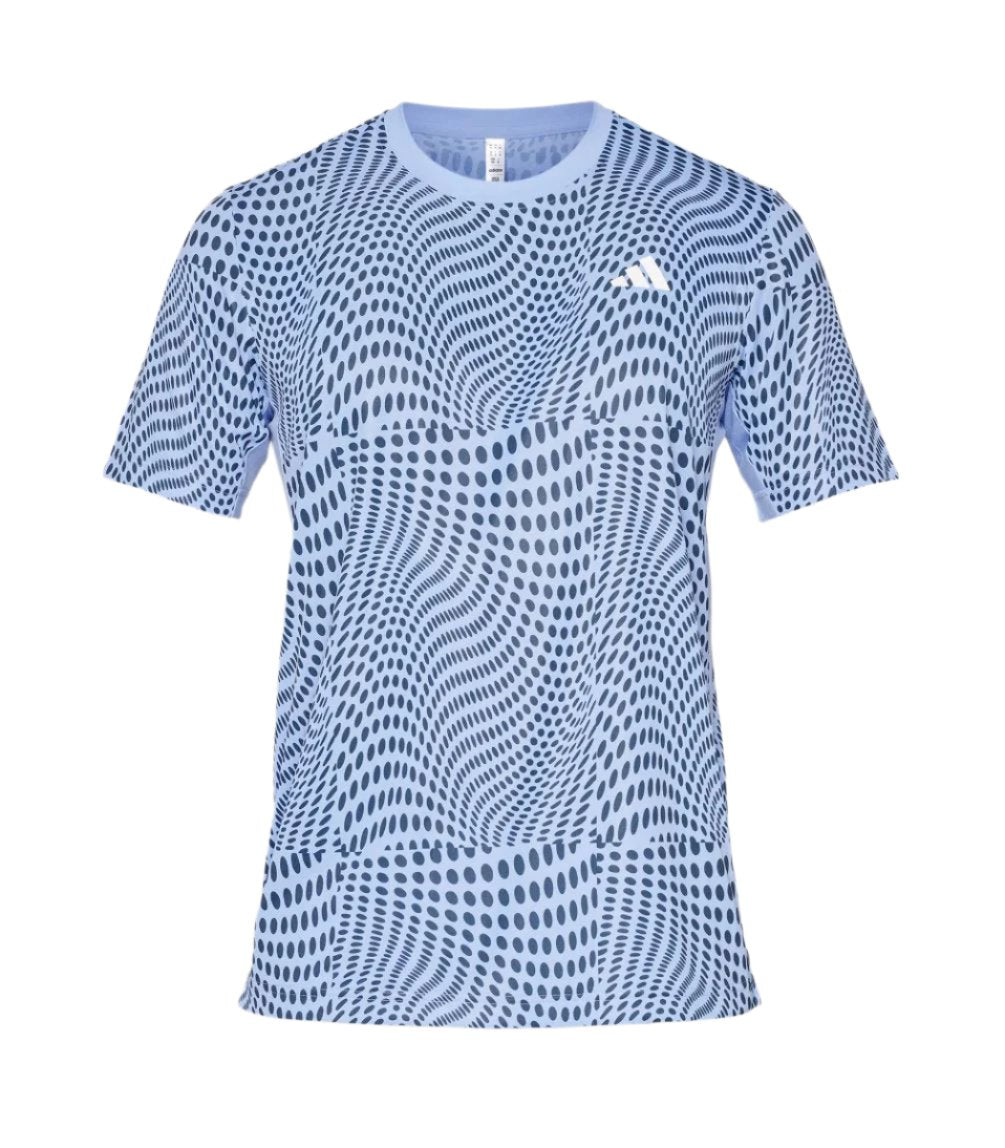 Adidas Club Graphic T Shirt  Blue Black    M
