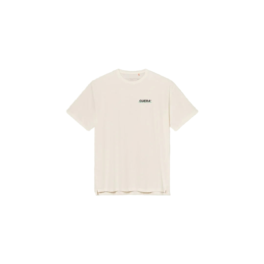 Cuera Active Light Weight T Shirt  Off White W  Navy Green    S