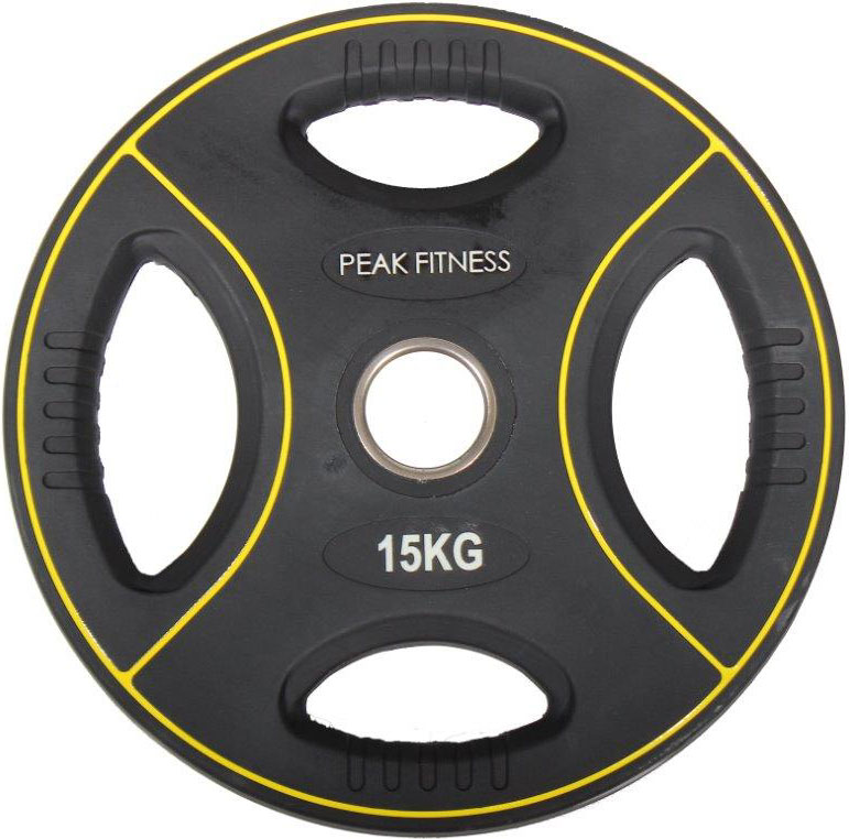 Peak Fitness    50 Mm Vægtskive Poly Urethane   15 Kg