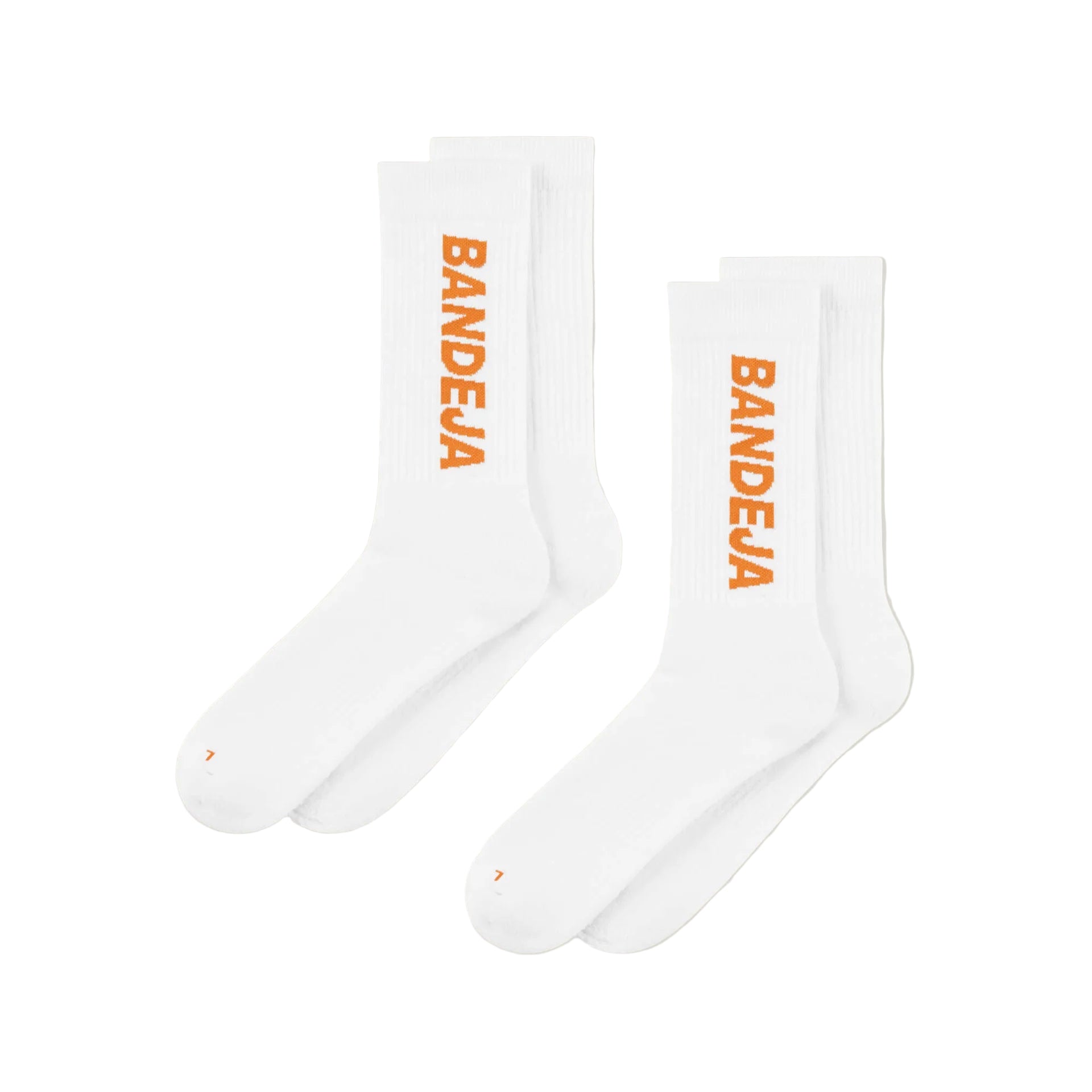 Cuera Bandeja Padel Strømper  2 Pak  Hvid Orange    36 40