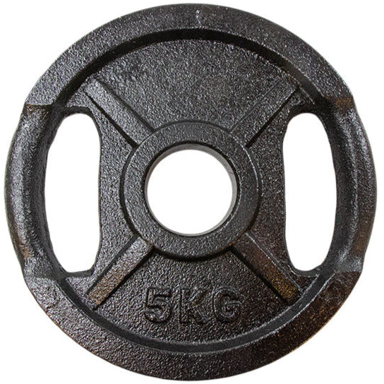 Vægtskive Sort Metal Med Greb  50 Mm    5 Kg