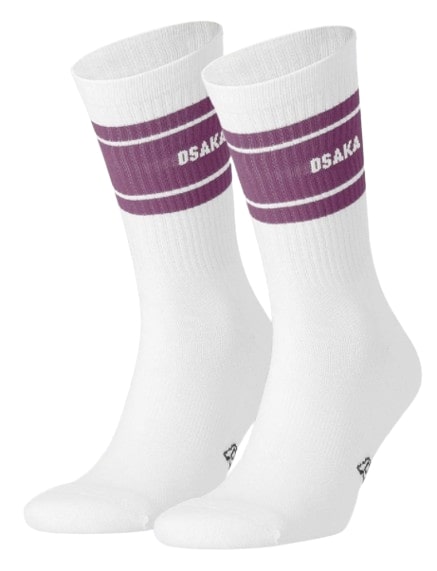 Osaka Strømper 2 Pak  White Purple    45 47