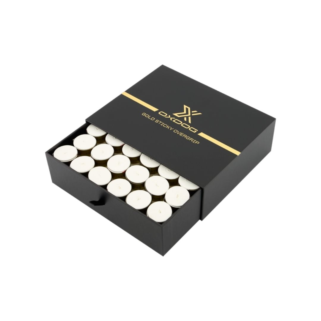 Oxdog Gold Sticky Overgrips 60 Pak White