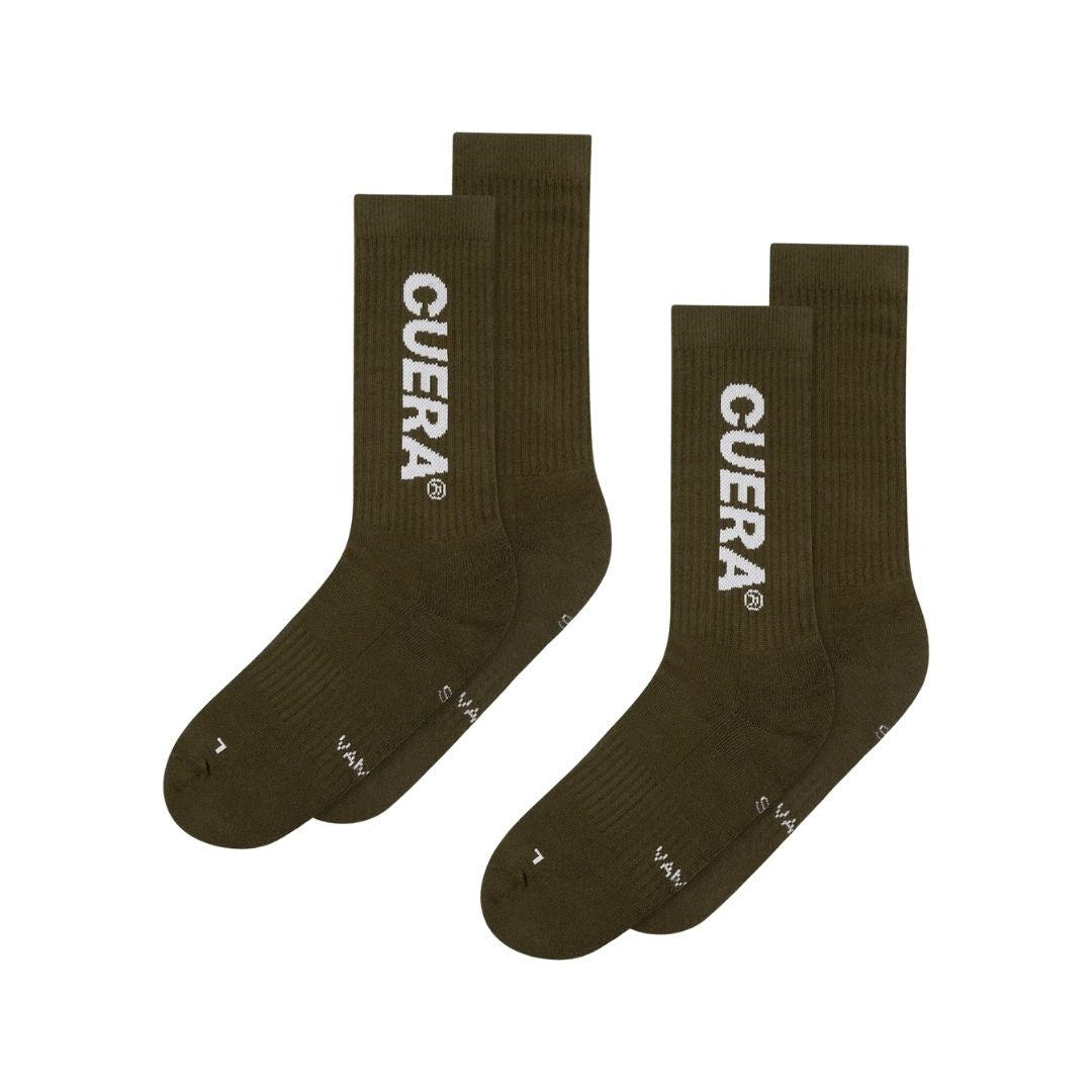 Cuera Padel Strømper  2 Pak  Army White    36 40