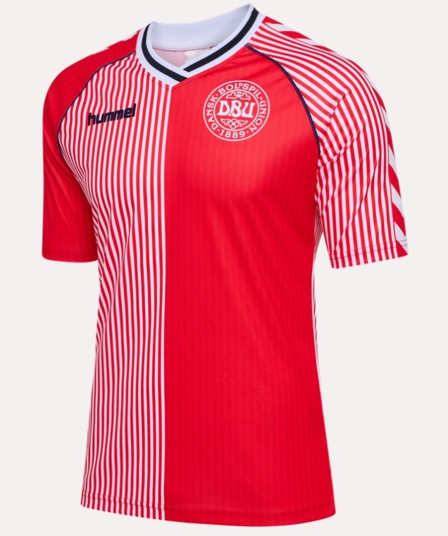 Denmark 1986 Home Jersey   Mens 3xl