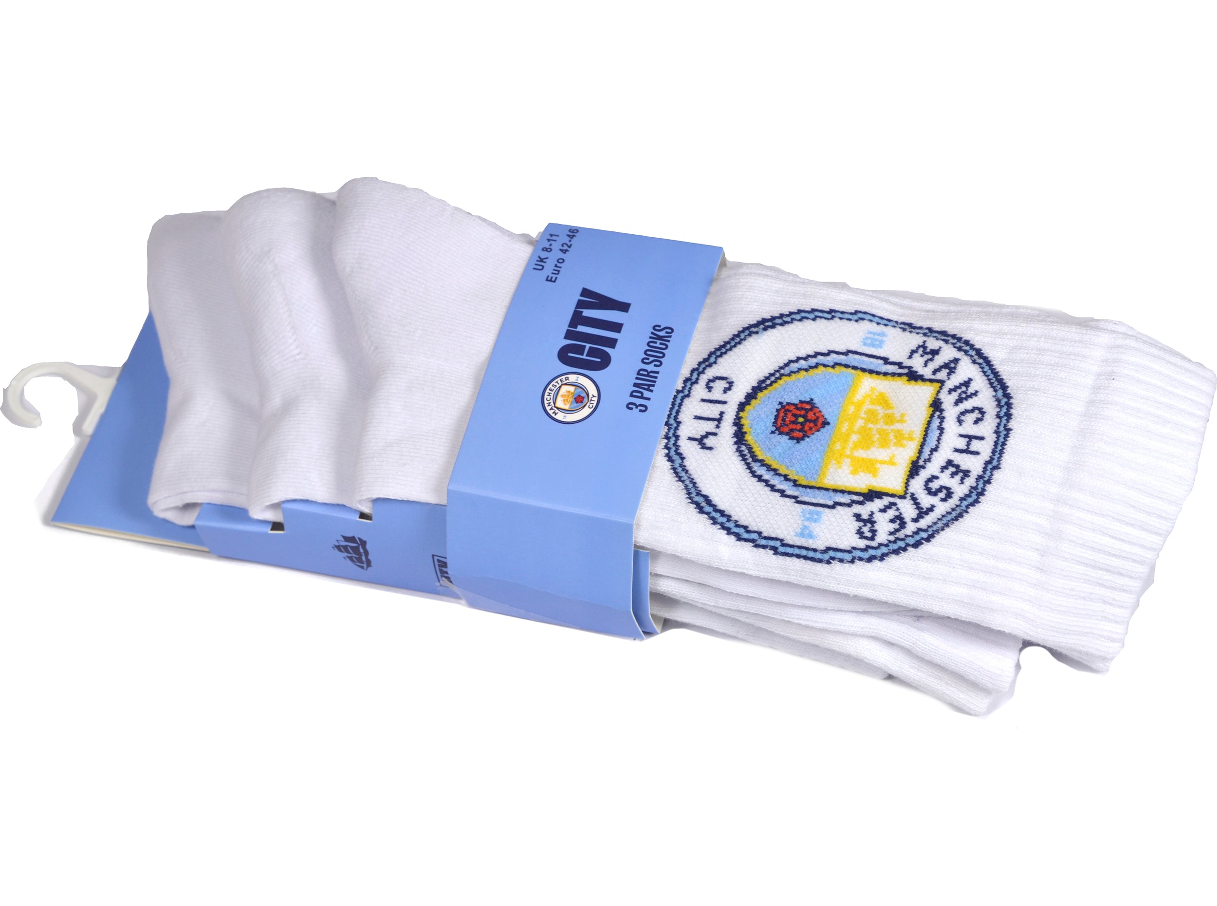 Manchester City Manchester City Sports Sokker 3 Pak Hvid Blå Uk 811 Eu 4246 Voksen
