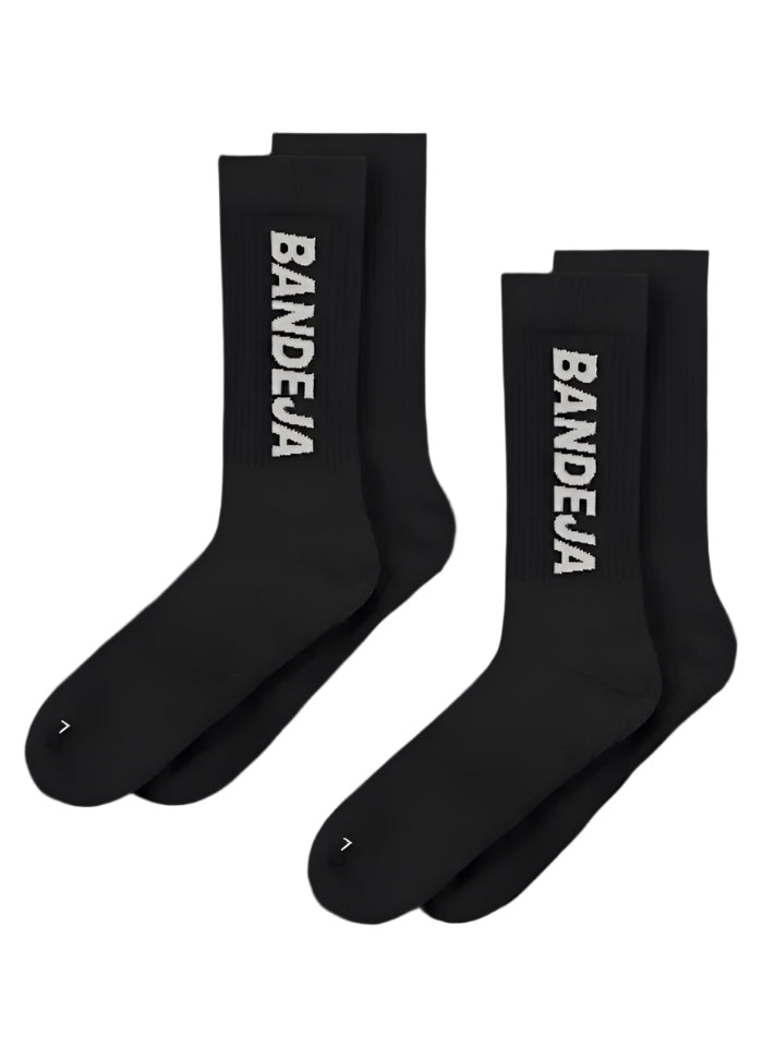 Cuera Bandeja Padel Strømper  2 Pak  Sort Sand    36 40