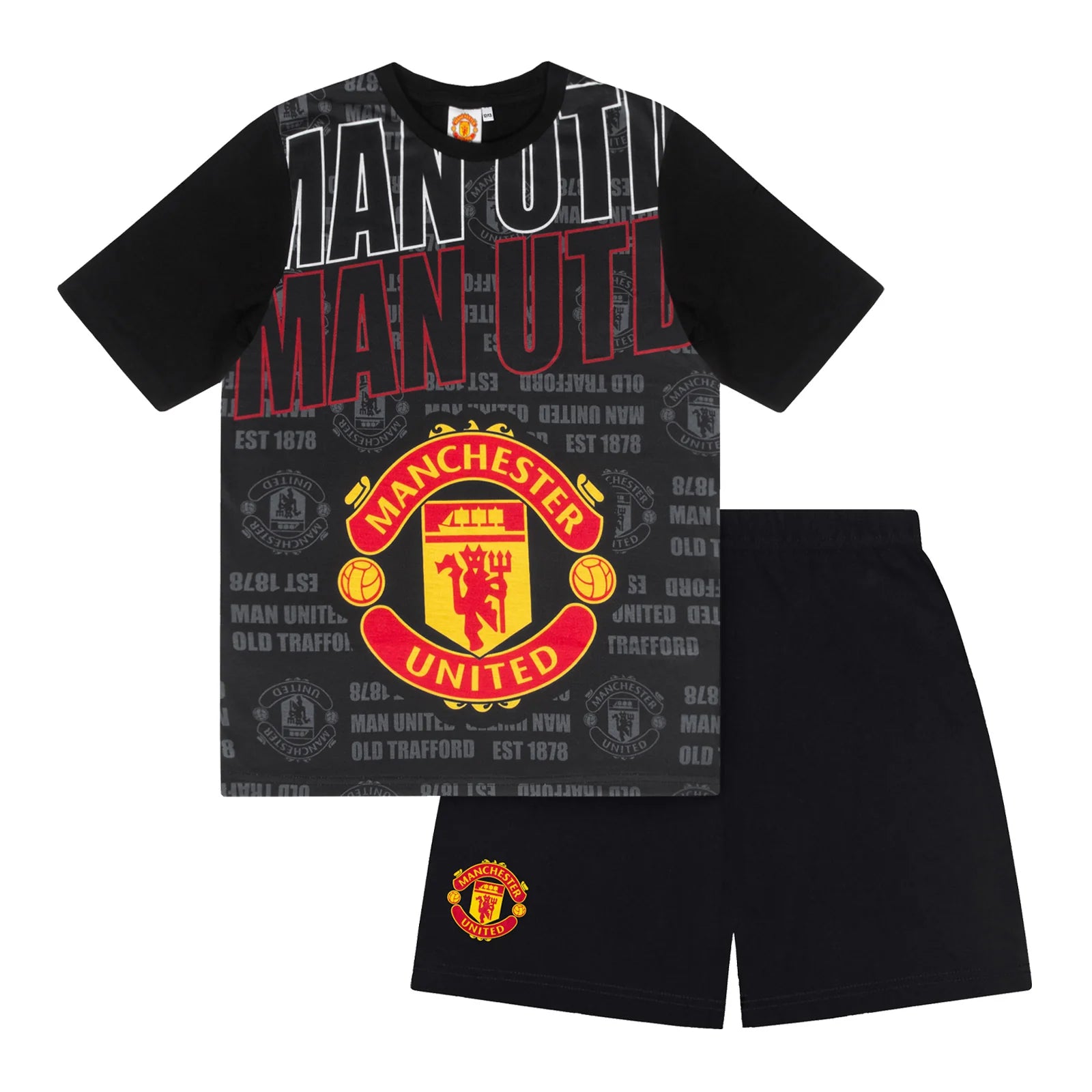 Officiel Mufc Børne Pyjamas  Kort Model   2 3 år