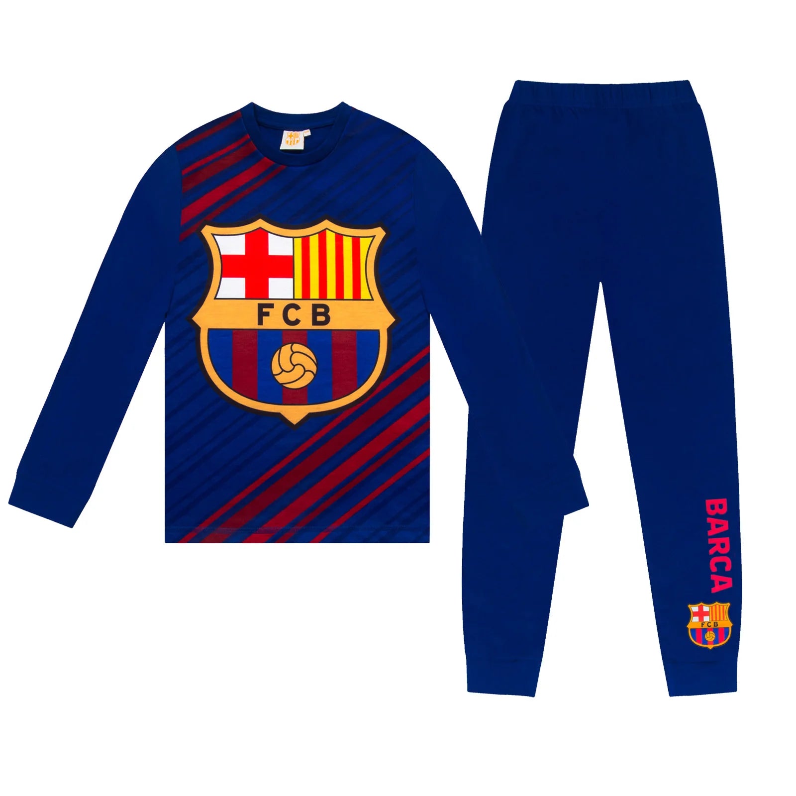 Fc Barcelona Drenge Langt Pyjamassæt Reflex Blue 3 4 år