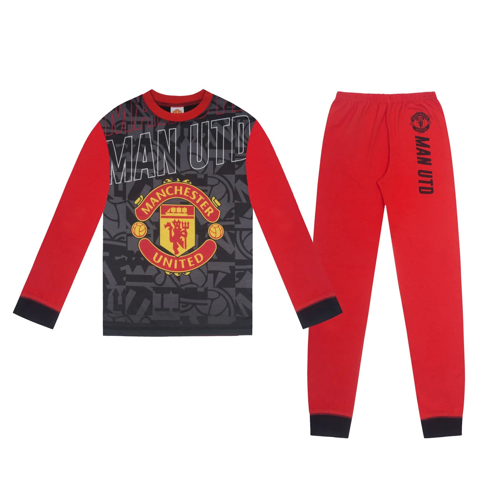 Manchester United Fc Børnepyjamas  Lang Model   5 6 år
