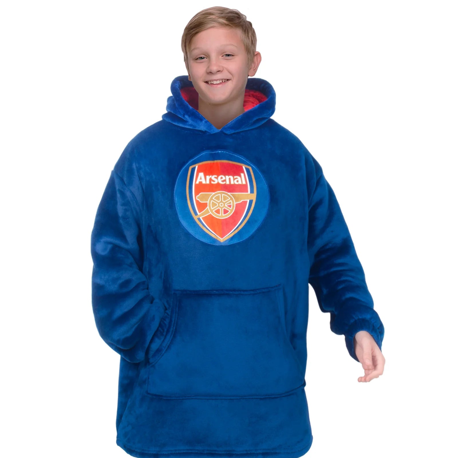 Officiel Arsenal Børne Hoodie Med Tæppefunktion  Oversized   6 10 år