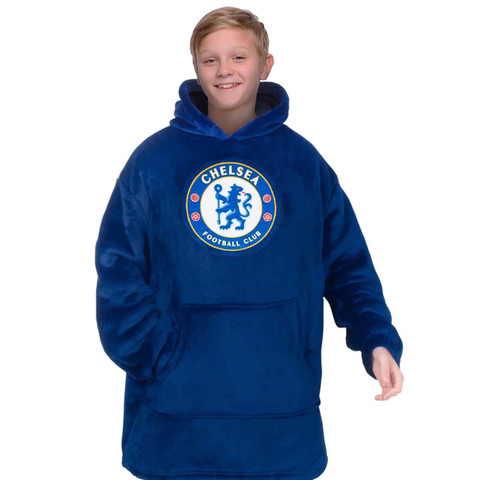 Officiel Chelsea Fc Oversized Hoodie Tæppe Til Børn   6 10 år