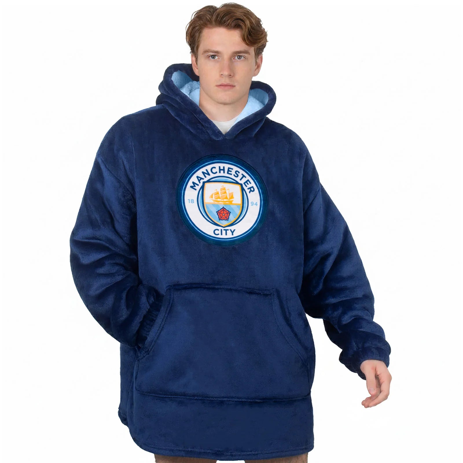 Officiel Manchester City Oversized Hoodie Tæppe Til Voksne   S L