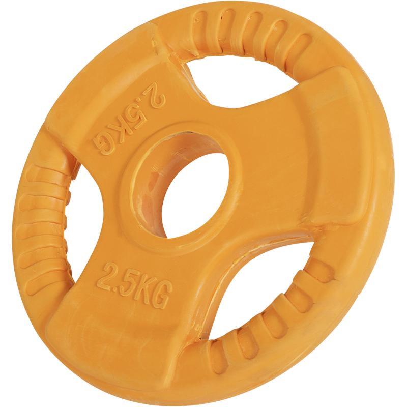 Vægtskive 50 Mm Gummi Med Greb 2 5 Kg