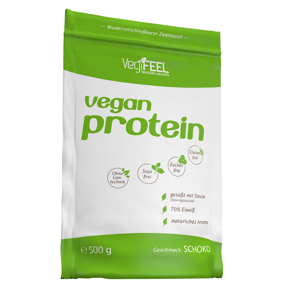 Vegansk Proteinpulver Chokolade Smag  500 G