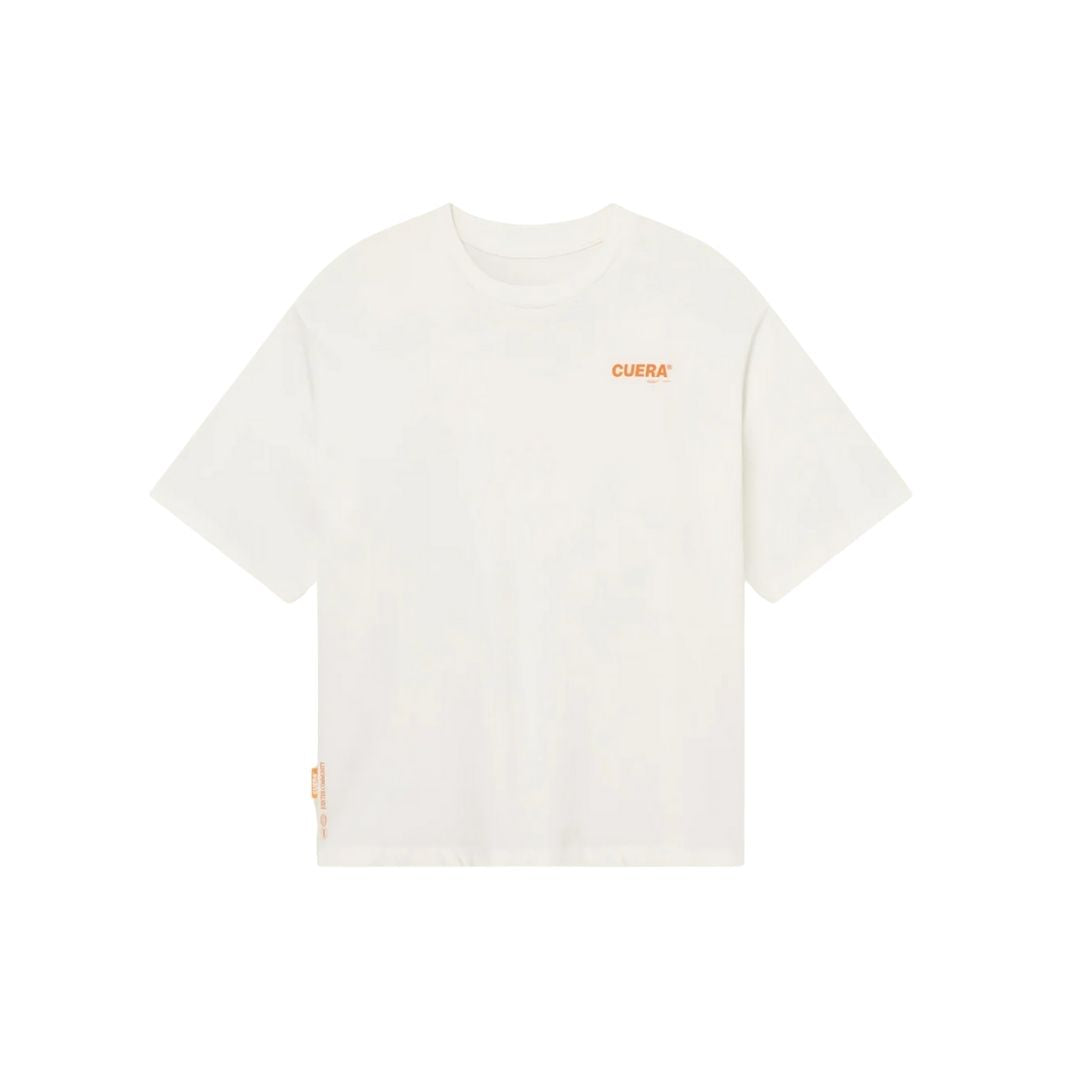 Cuera Offcourt Logo T Shirt  Off White W  Orange    S