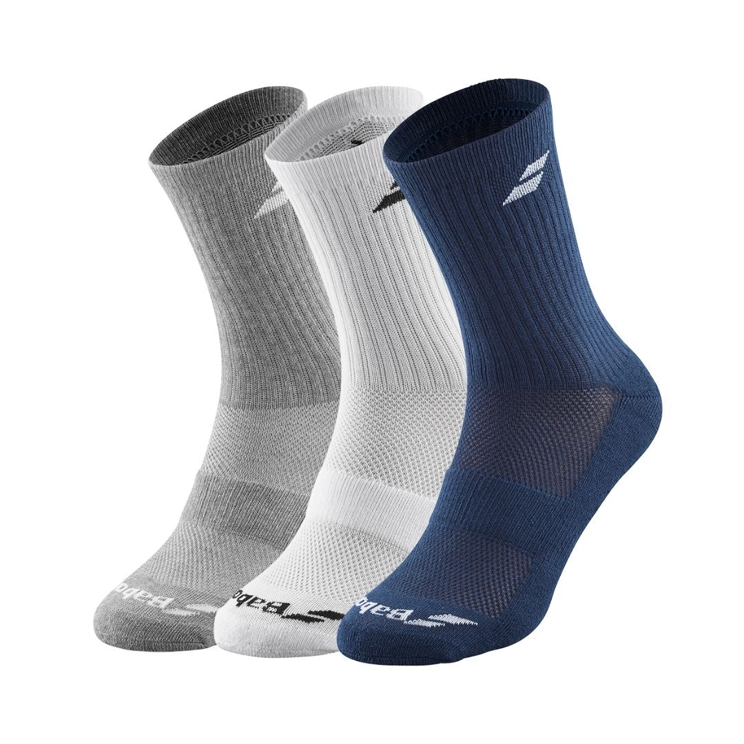 Babolat Strømper 3 Pak  White Estate Blue Grey    39 42