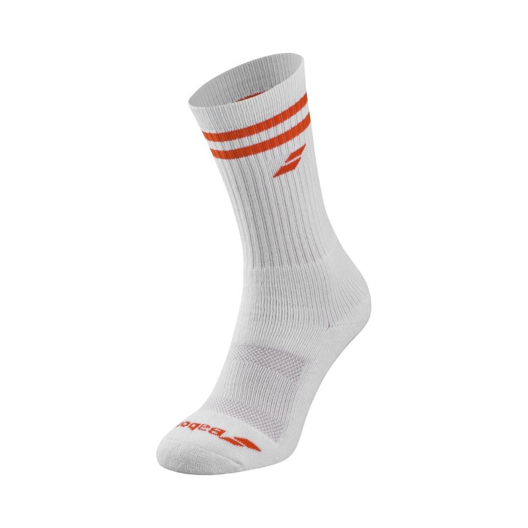 Babolat Team Single Socks Men  White Cherry Tomato    39 42