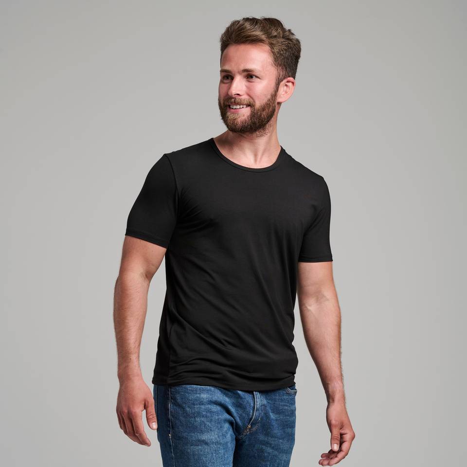 Bambusa T Shirt Med Rund Hals Sort S