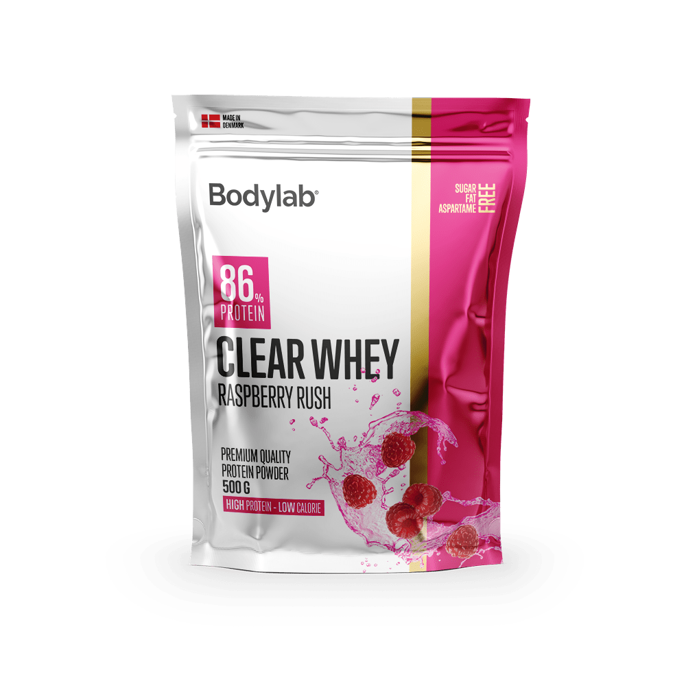 Bodylab Clear Whey Hindbær Rush 500g - Proteinpulver Tilbud!