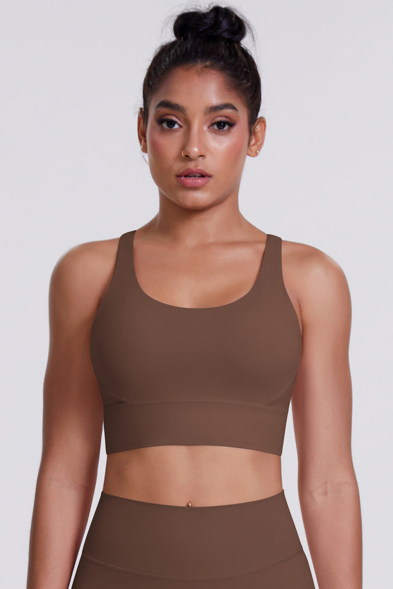 Lea Crossback Sports Bh   Brown   Small   Brown