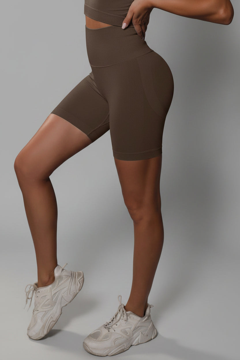 Bodycurve Scrunch Shorts     Brown   Small   Brown
