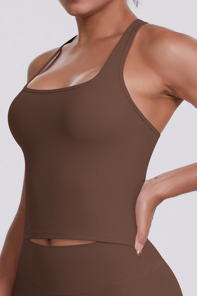 Lea Sports Top   Brown   Small   Brown