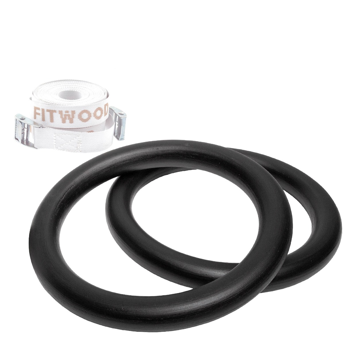 Fitwood Ulpu Gymnastikringe 28mm – Sort/Hvid Tilbud!