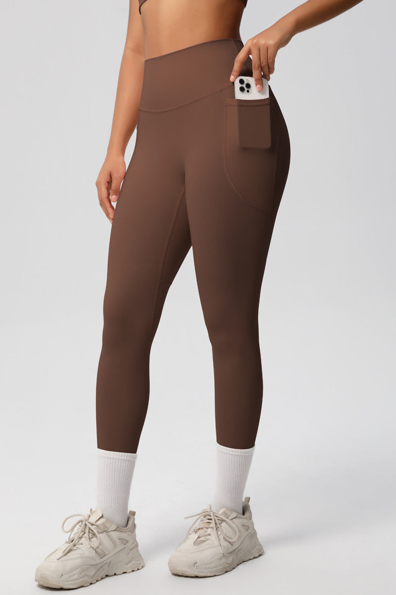 Lea Tights Med Lommer   Brown   Small   Brown