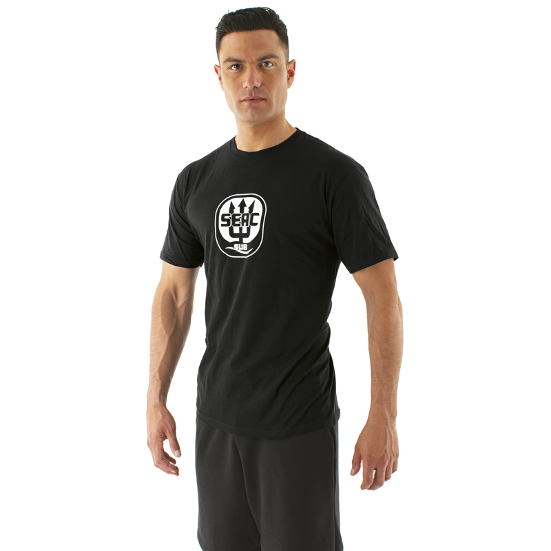 Seac T Shirt Herre Trident Kortærmet 2022 Sort