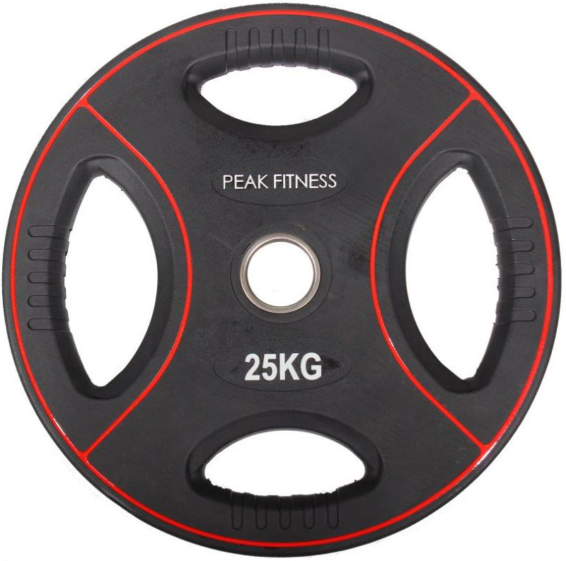 Peak Fitness    50 Mm Vægtskive Poly Urethane   25 Kg