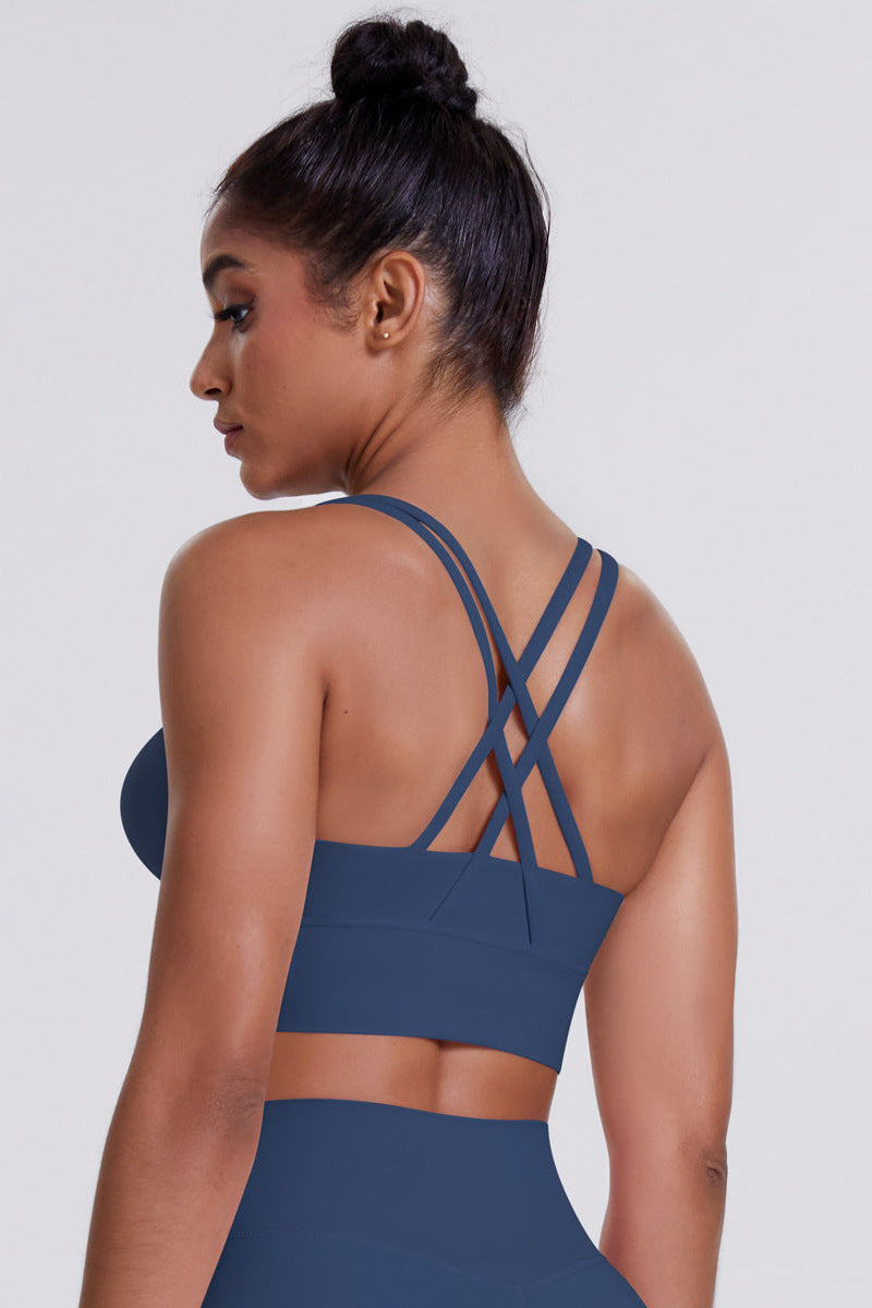 Lea Crossback Sports Bh   Navy   Small   Navy