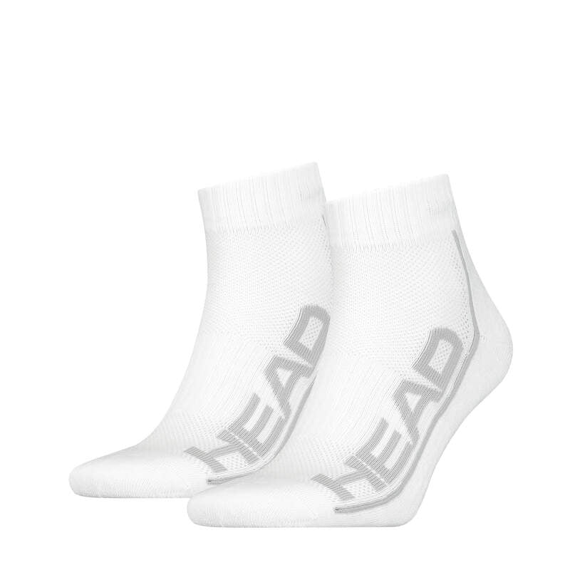 Head Stripe Quarter Strømper  2 Par  White    35 38