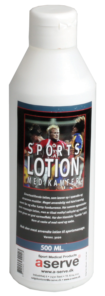 Aserve Sportslotion med Kamfer 500 ml – Træningshjælp til dig!