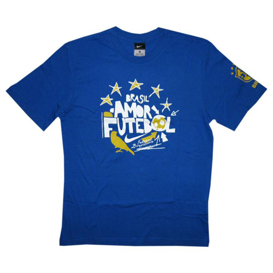 Brasilien T Shirt Vm 2010   Blå M