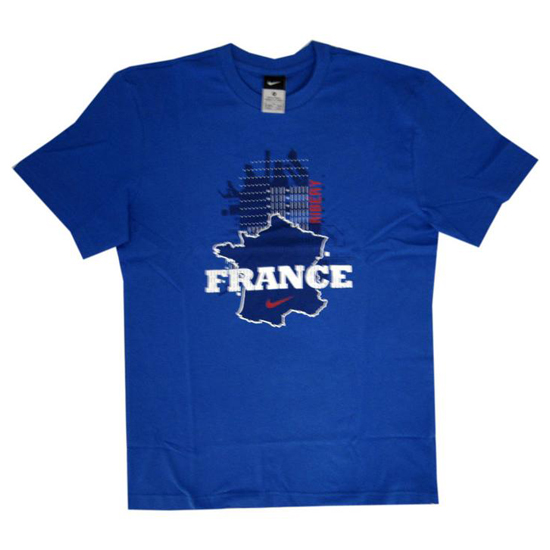 Frankrig T Shirt Ribery 7 Vm 2010   Blå L
