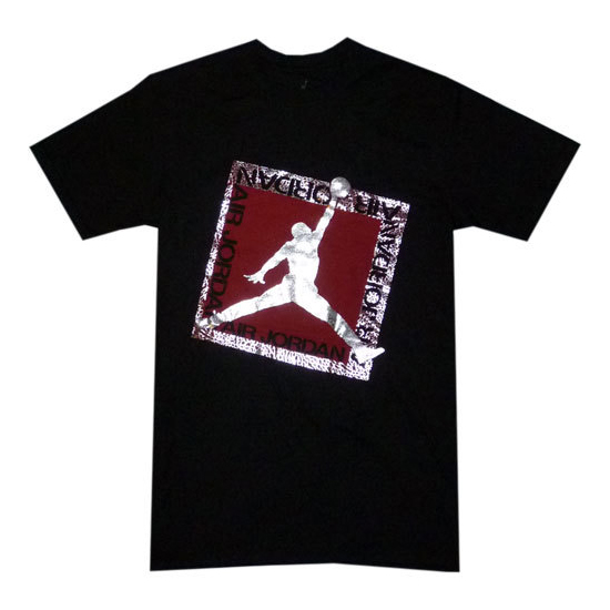 Air Jordan Shine On T Shirt   Sort Rød L