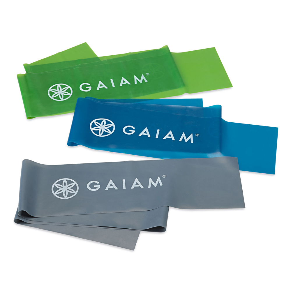 Gaiam Træningselastik Sæt – 3 Stykker til Effektiv Træning