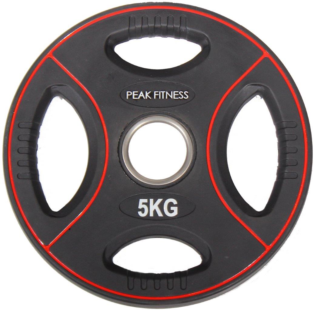 Peak Fitness    50 Mm Vægtskive Poly Urethane   5 Kg