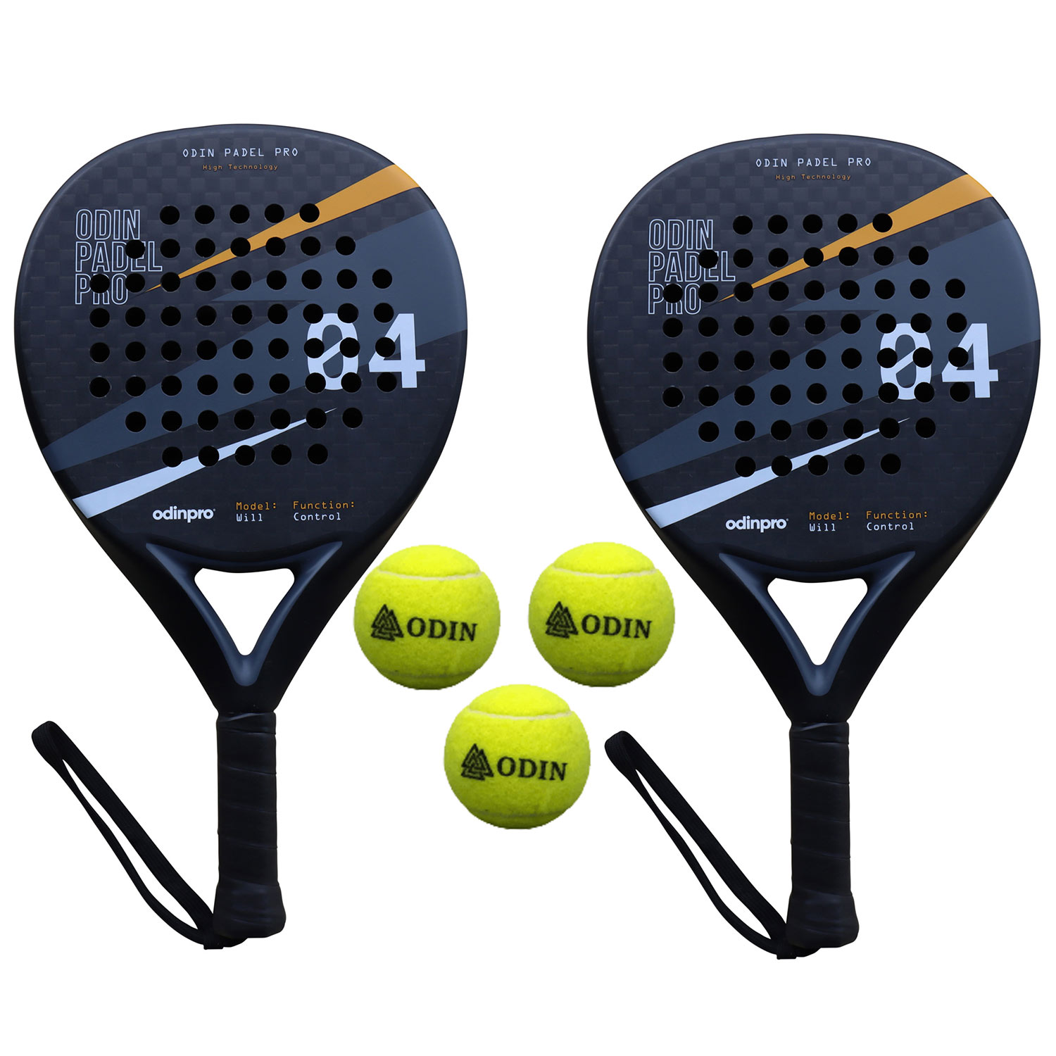 Odin Padel Sæt: 12k Expert + 3 Bolde – Fantastisk Tilbud!