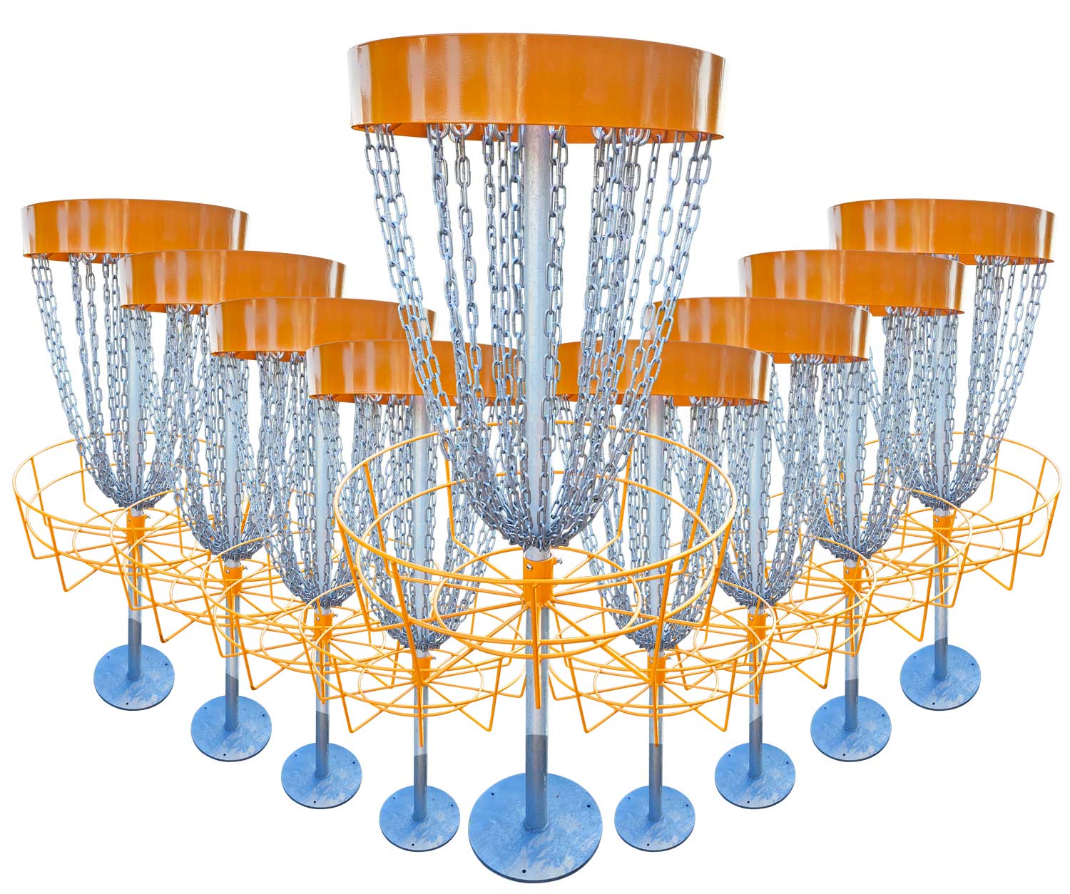 Jr Disc Golf Mål Pro 9 Stk – Ideelt til Turneringer!