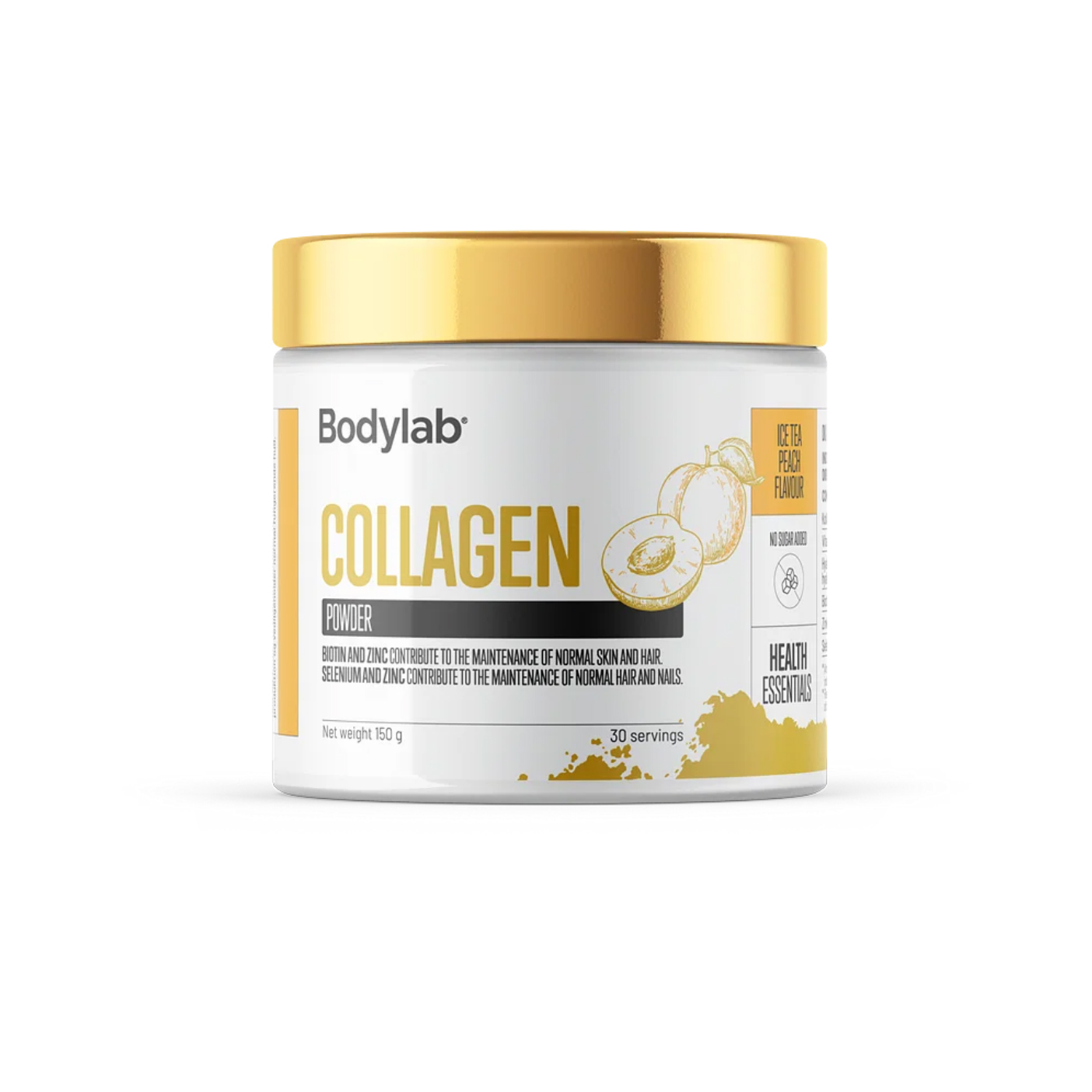 Bodylab Kollagen Iste Fersken 150g – Sundhedsboost til træning!