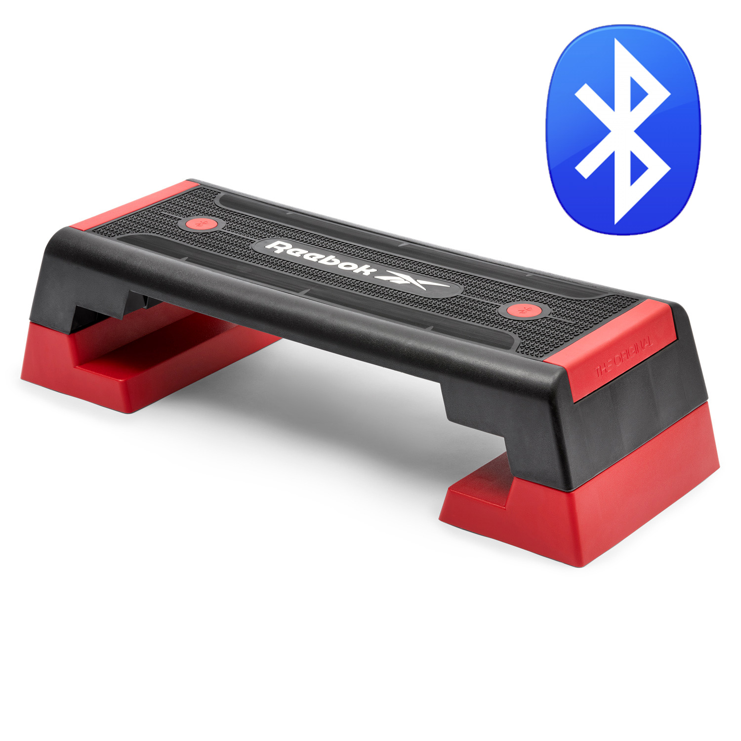 Reebok Studio Step med Bluetooth – Rød træningsbænk på udsalg!