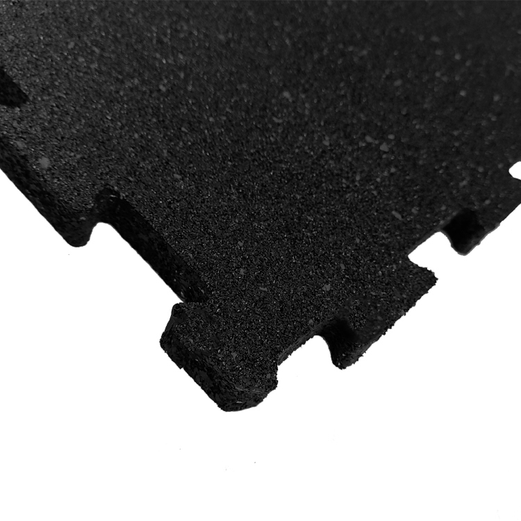 Odin Pro Gummigulv 500x500x10mm Puzzle Sort  4 Stk  1kvm