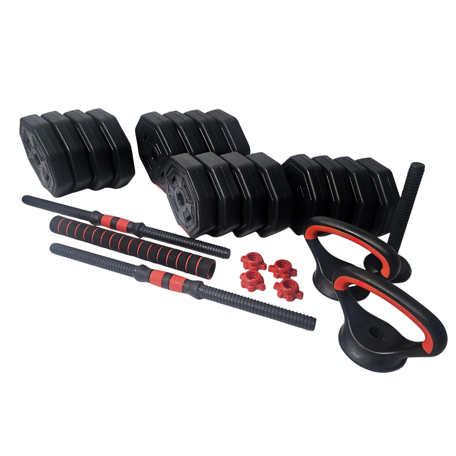Odin Basic Justerbare Håndvægte 40kg 3 I 1 Sæt  Inkl  Vægtstang Og Kettlebell